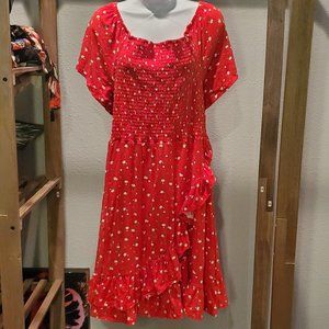 Rue+ Red Floral Dress 4X